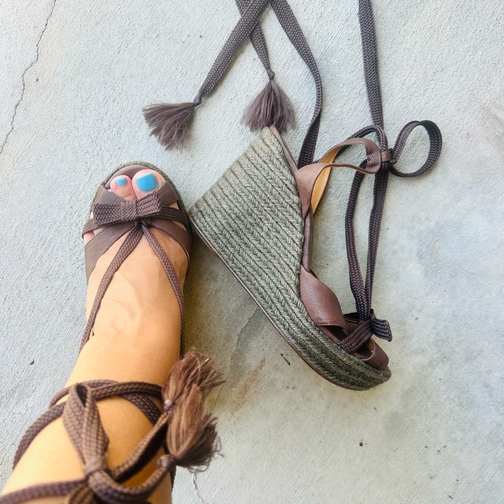 Blay Leather Lace-up Espadrille Sandal
